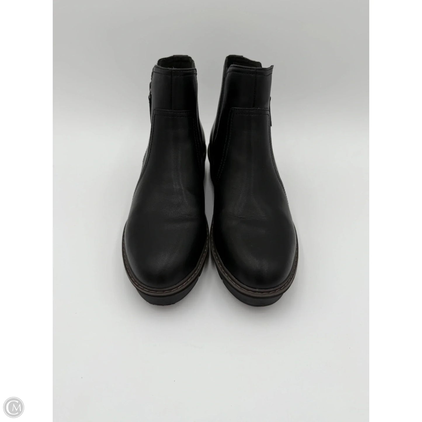 Boots Ankle Heels By Clarks In Black, Size: 9.5