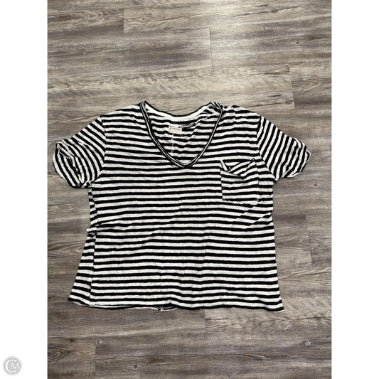 Top Short Sleeve Basic By We The Free In Black & White, Size: Xl
