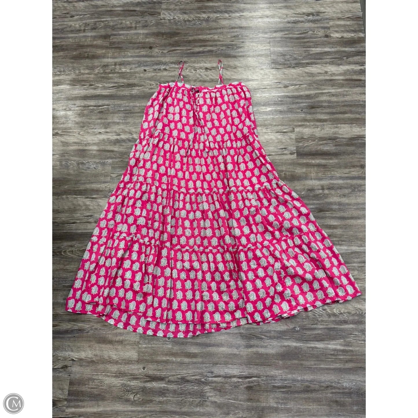 Dress Casual Maxi By J. Crew In Green & Pink, Size: Xl