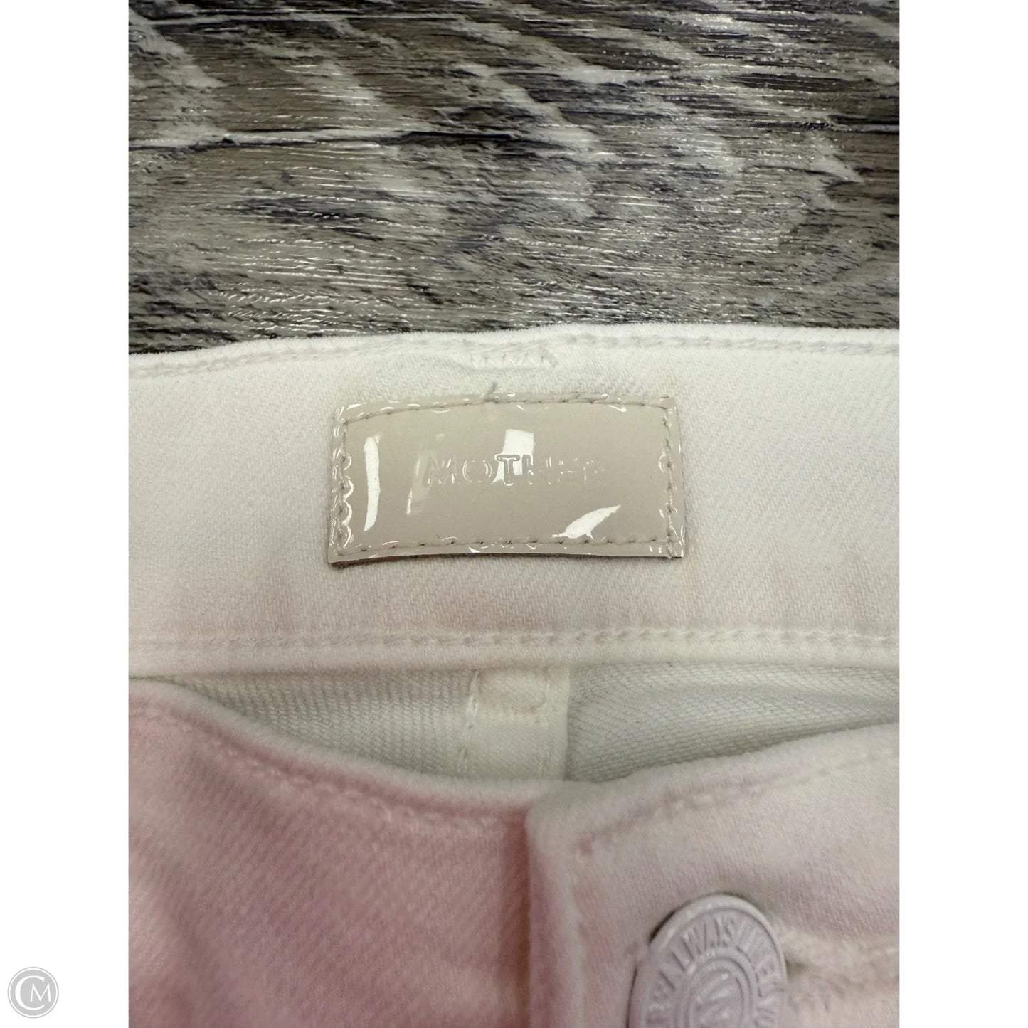 Jeans Straight By Mother Jeans In White Denim, Size: 4