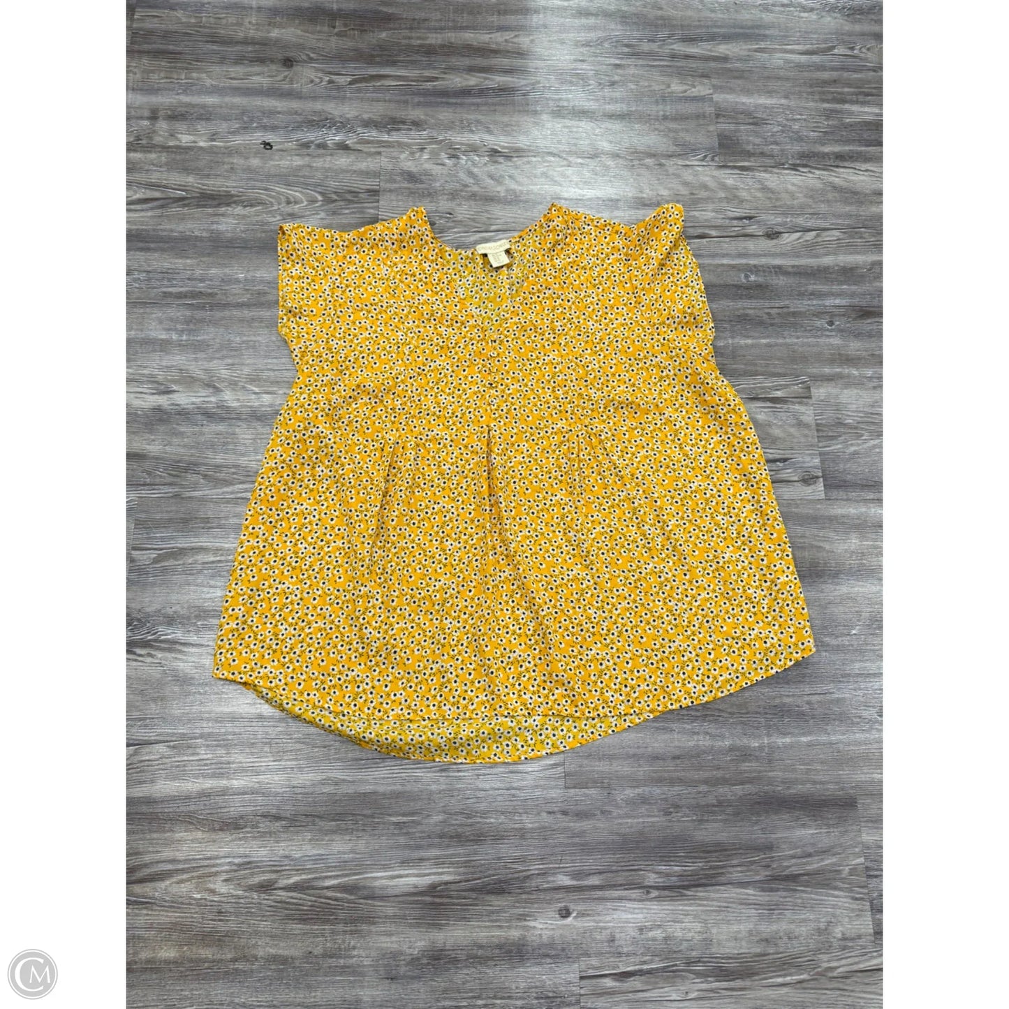 Top Short Sleeve Basic By Cynthia Rowley In Yellow, Size: 2x