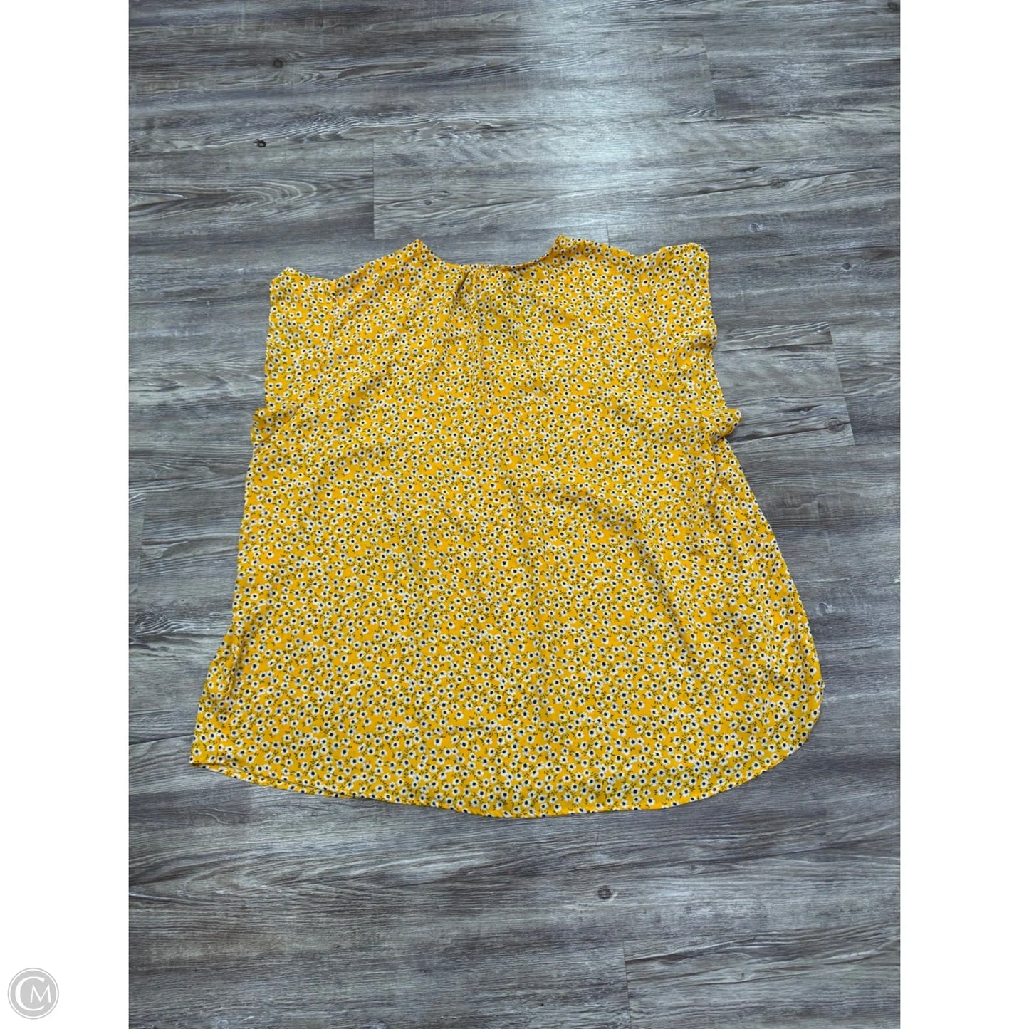 Top Short Sleeve Basic By Cynthia Rowley In Yellow, Size: 2x