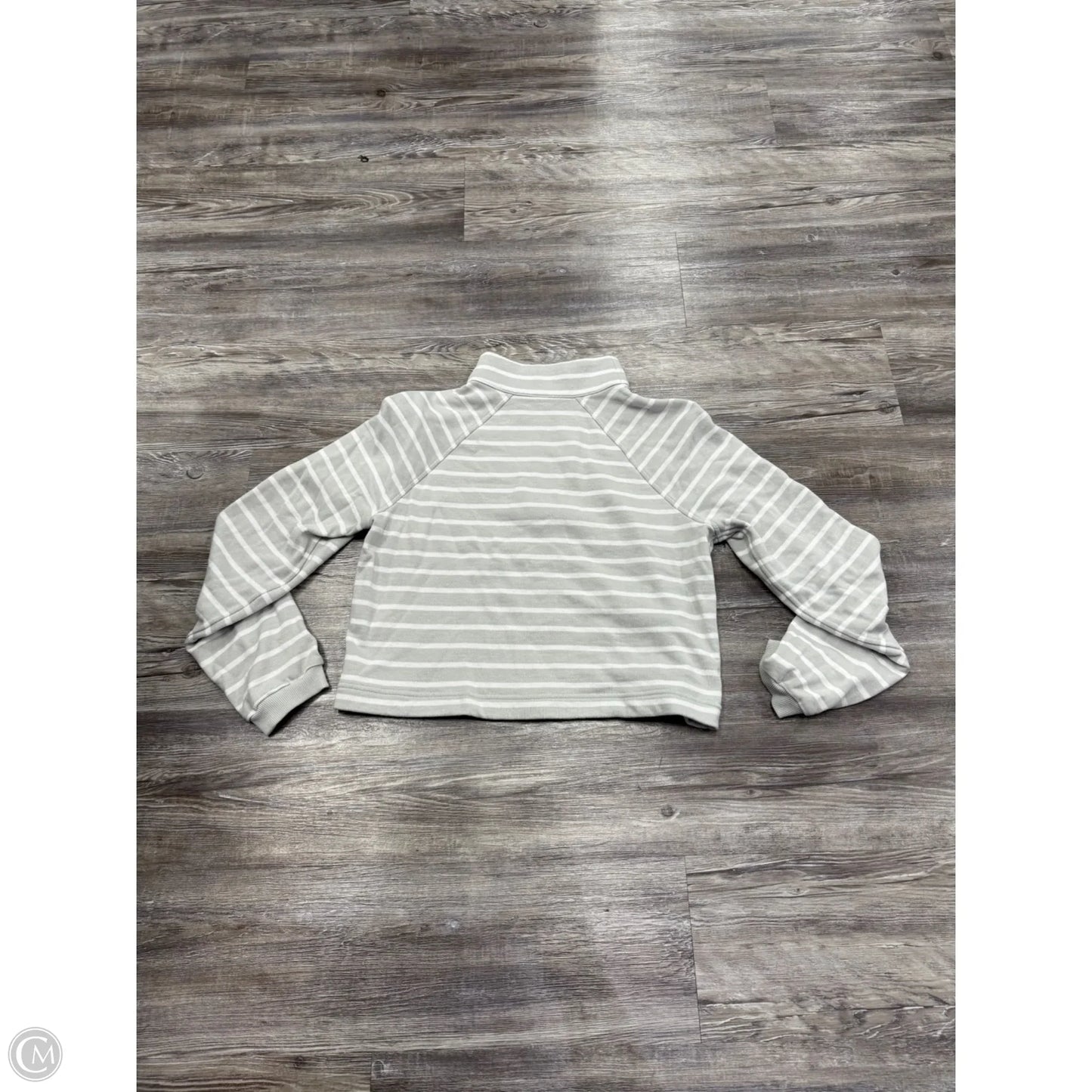 Athletic Sweatshirt Collar By Lululemon In Grey & White, Size: M