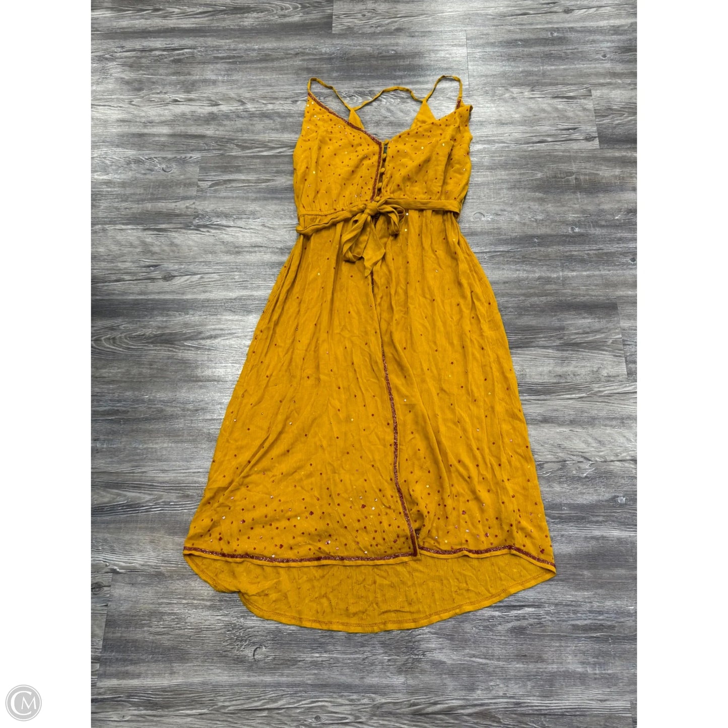 Dress Casual Midi By Free People In Yellow, Size: M