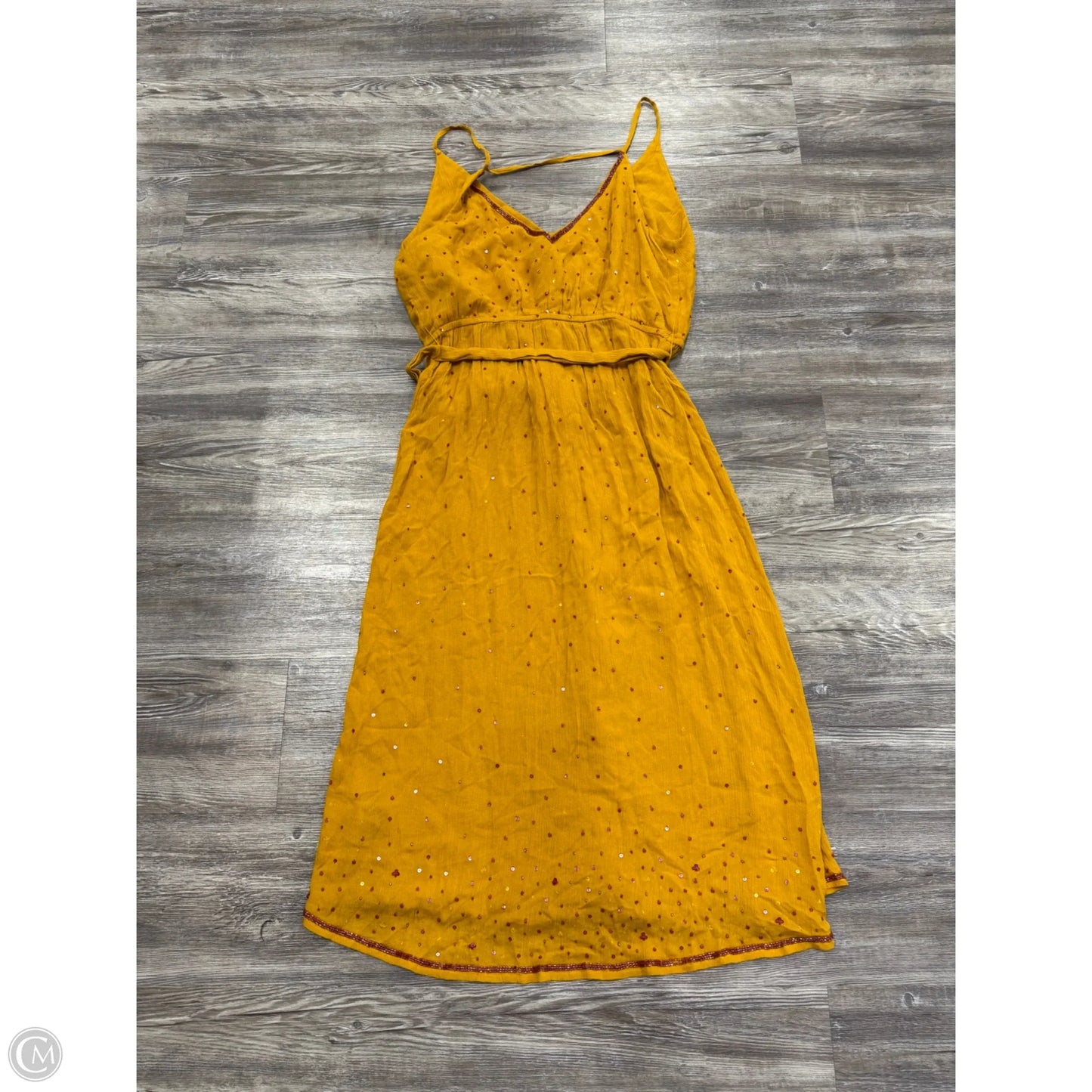Dress Casual Midi By Free People In Yellow, Size: M
