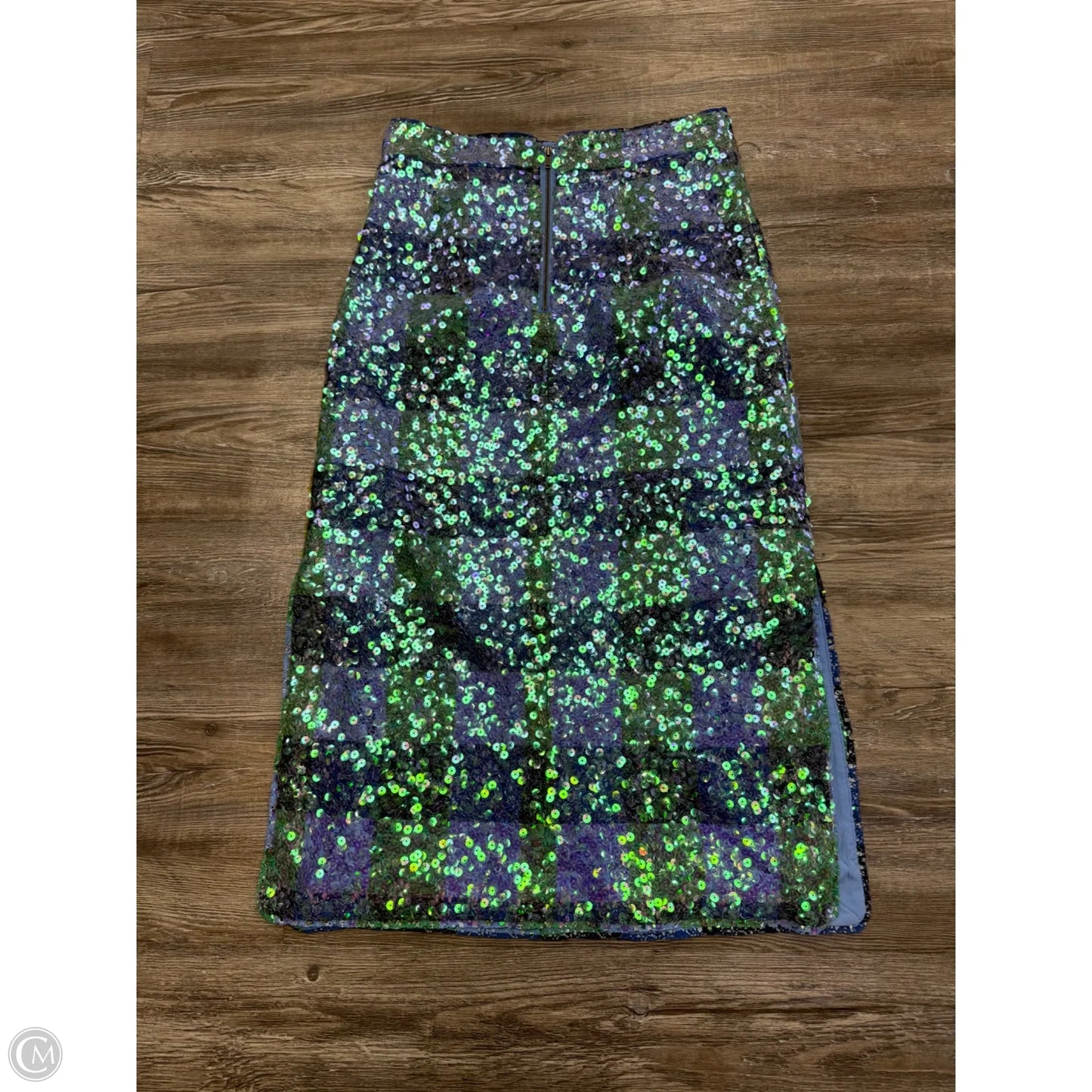 Skirt Maxi By Anthropologie In Blue & Green, Size: 4