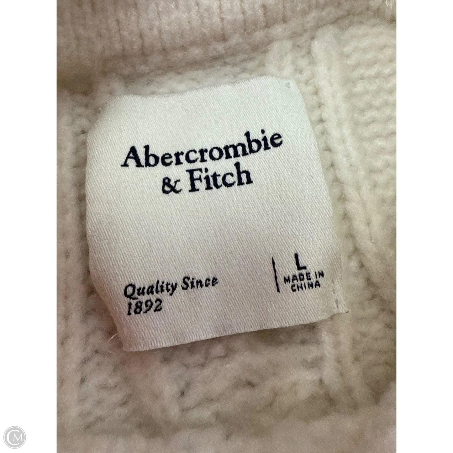 Sweater By Abercrombie And Fitch In Cream, Size: L