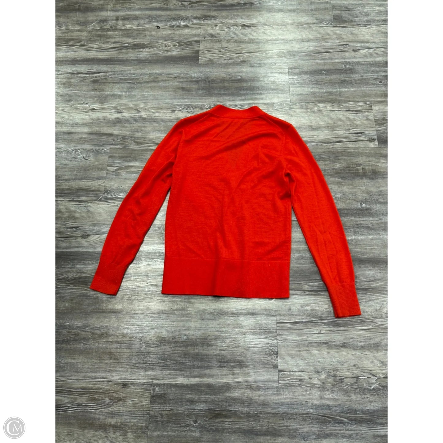 Sweater Cardigan Designer By Tory Burch In Red, Size: S