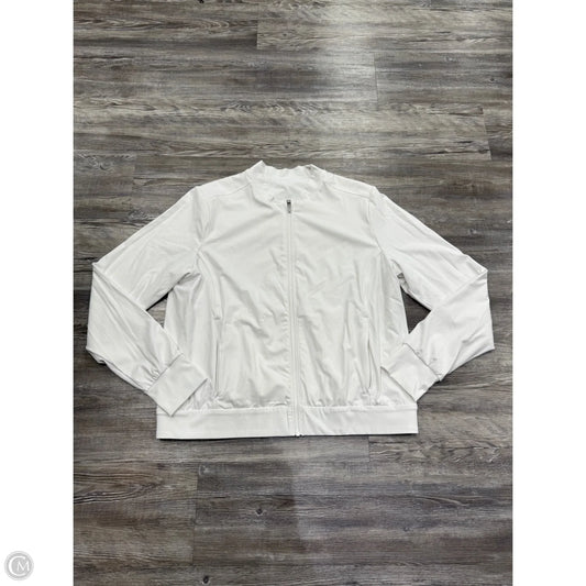 Athletic Jacket By Athleta In White, Size: L