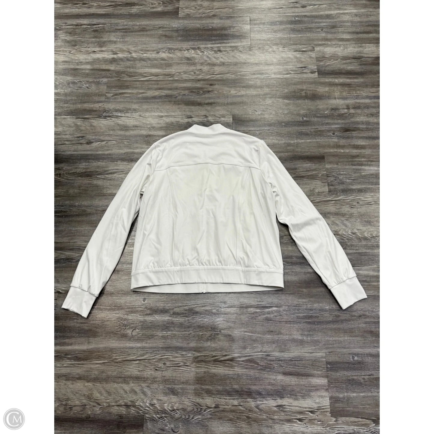 Athletic Jacket By Athleta In White, Size: L