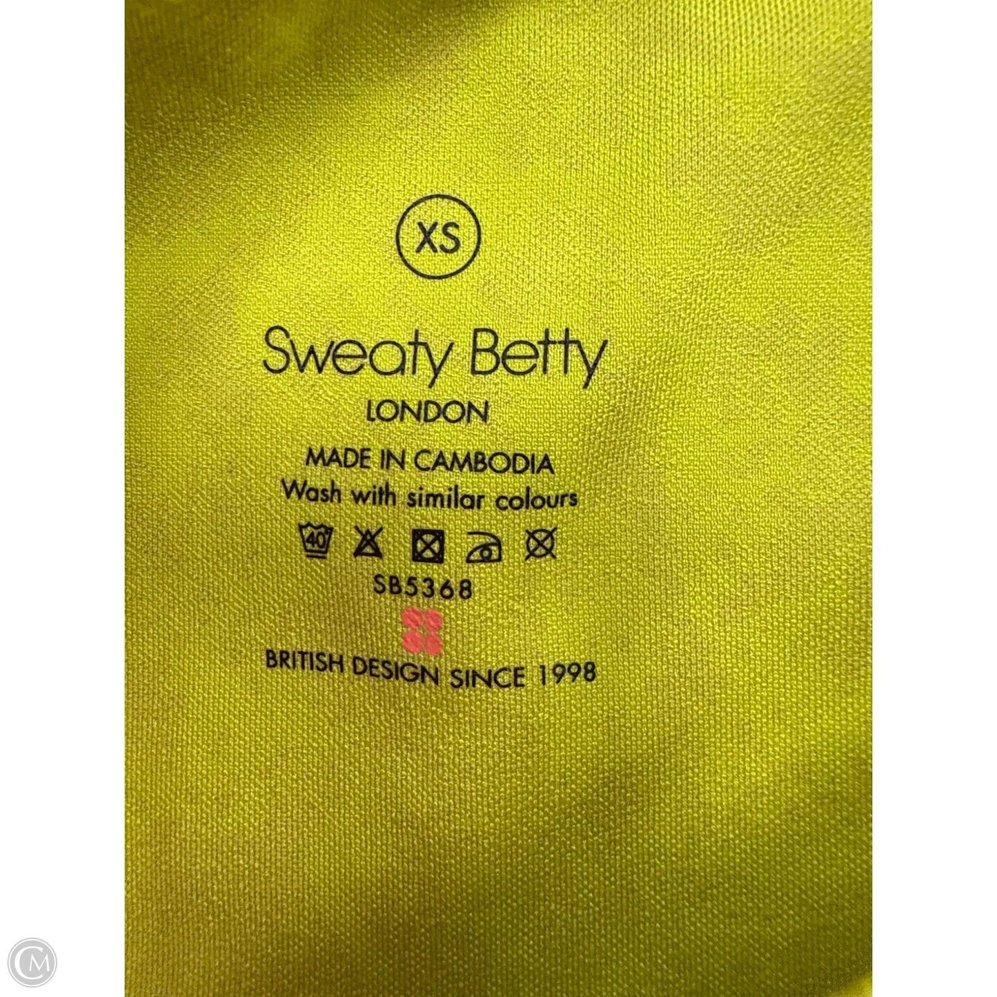 Athletic Bra By Sweaty Betty In Green & Yellow, Size: Xs