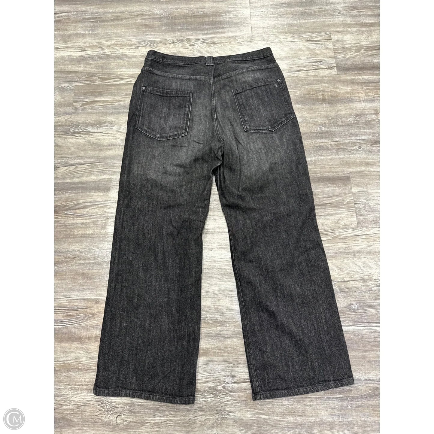 Jeans Wide Leg By Pilcro In Black Denim, Size: 12l