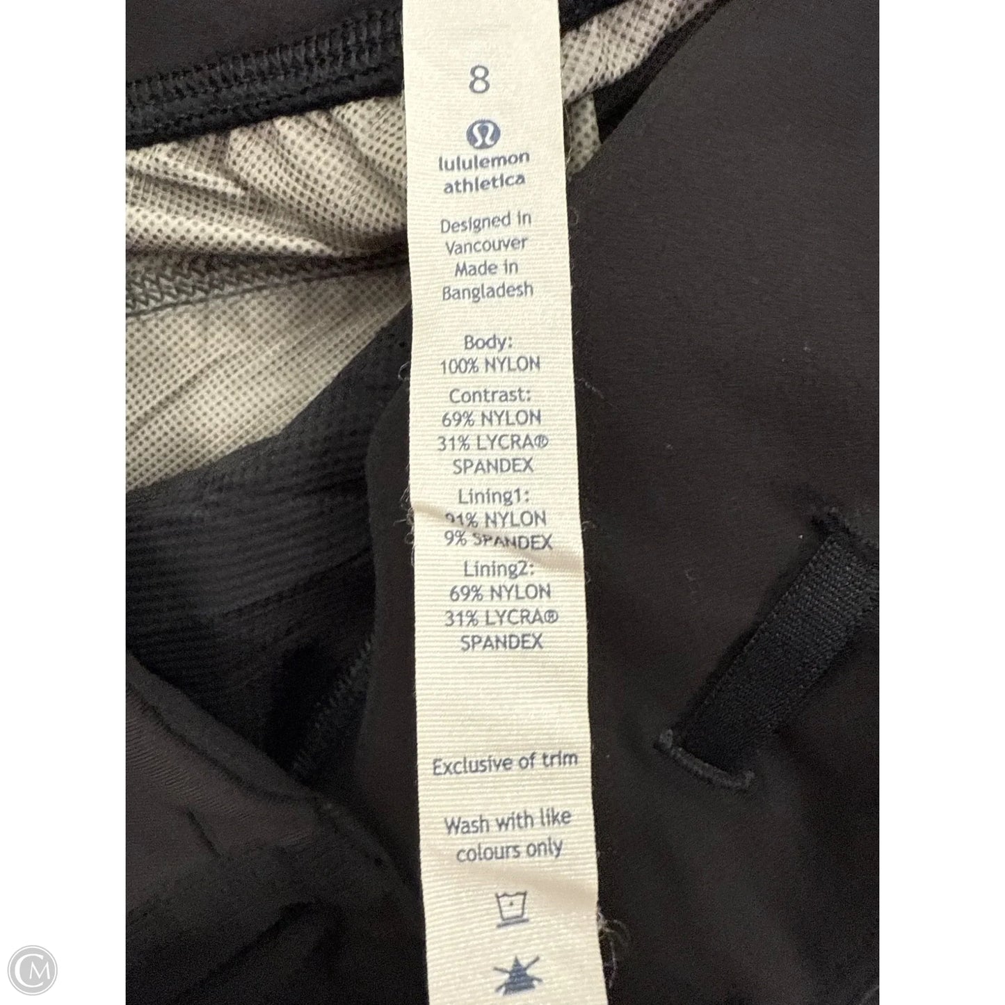 Athletic Pants By Lululemon In Black, Size: 8