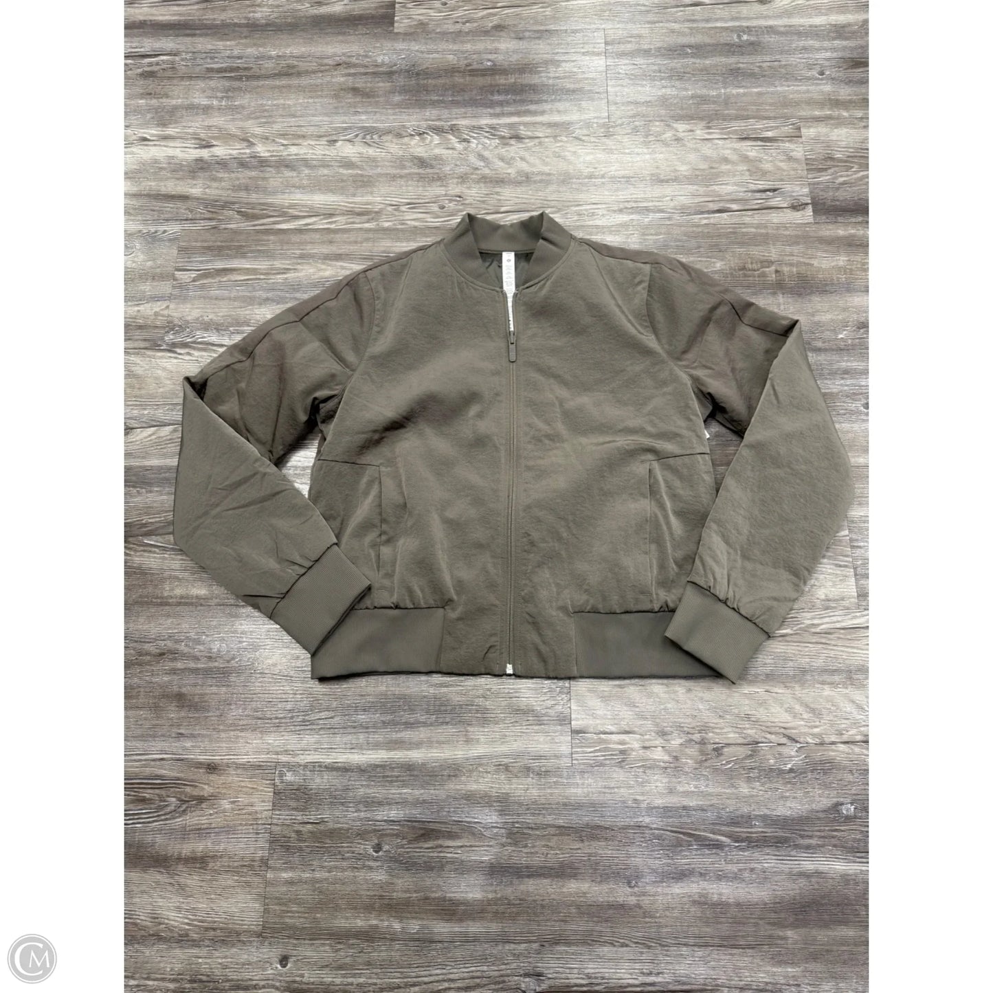 Athletic Jacket By Lululemon In Green, Size: 10