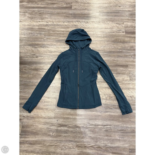 Athletic Jacket By Lululemon In Teal, Size: 10