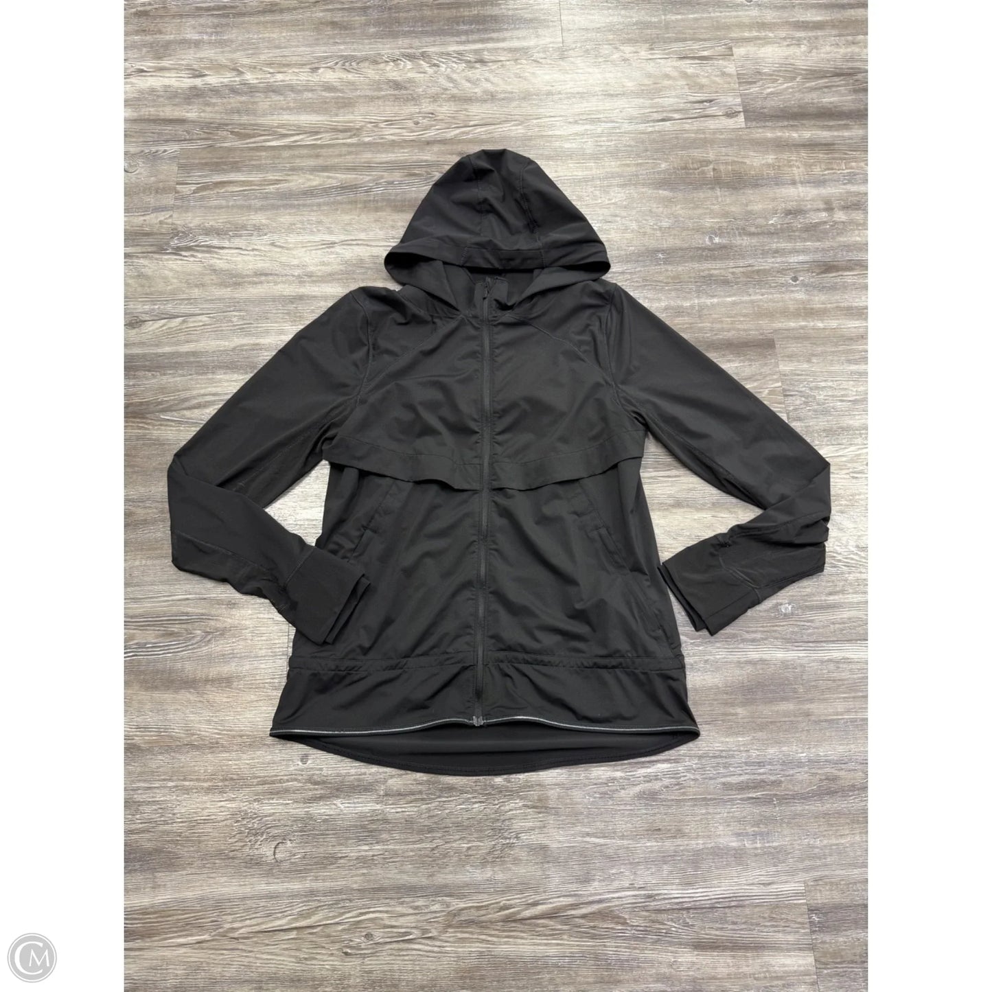Athletic Jacket By Lululemon In Black, Size: 8