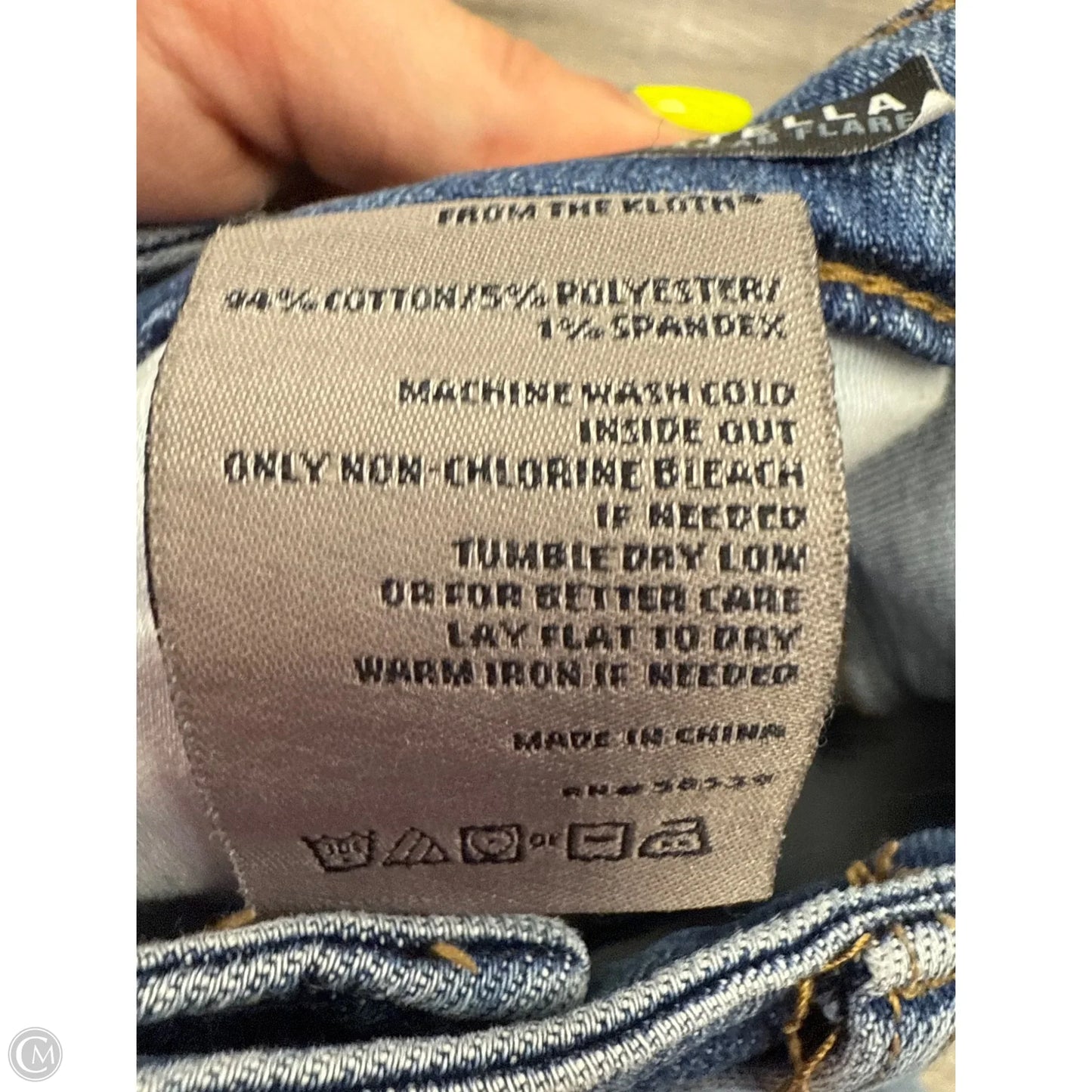 Jeans Flared By Kut In Blue Denim, Size: 0