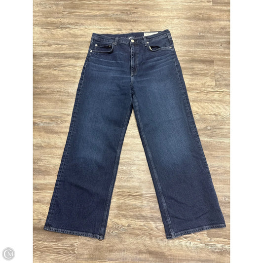 Jeans Straight By Rag And Bone In Blue Denim, Size: 14