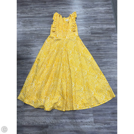 Dress Party Long By Anthropologie In Yellow, Size: 16