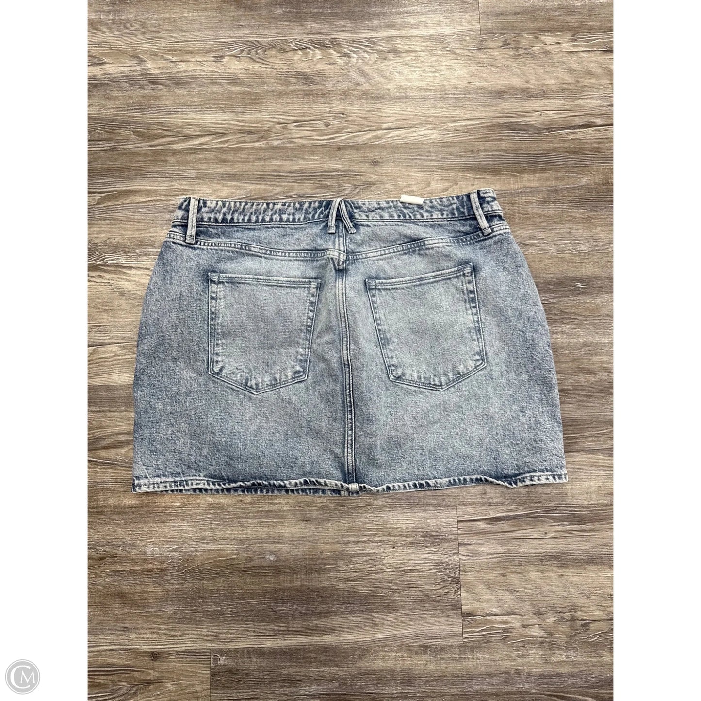 Skirt Mini & Short By Good American In Blue Denim, Size: 16