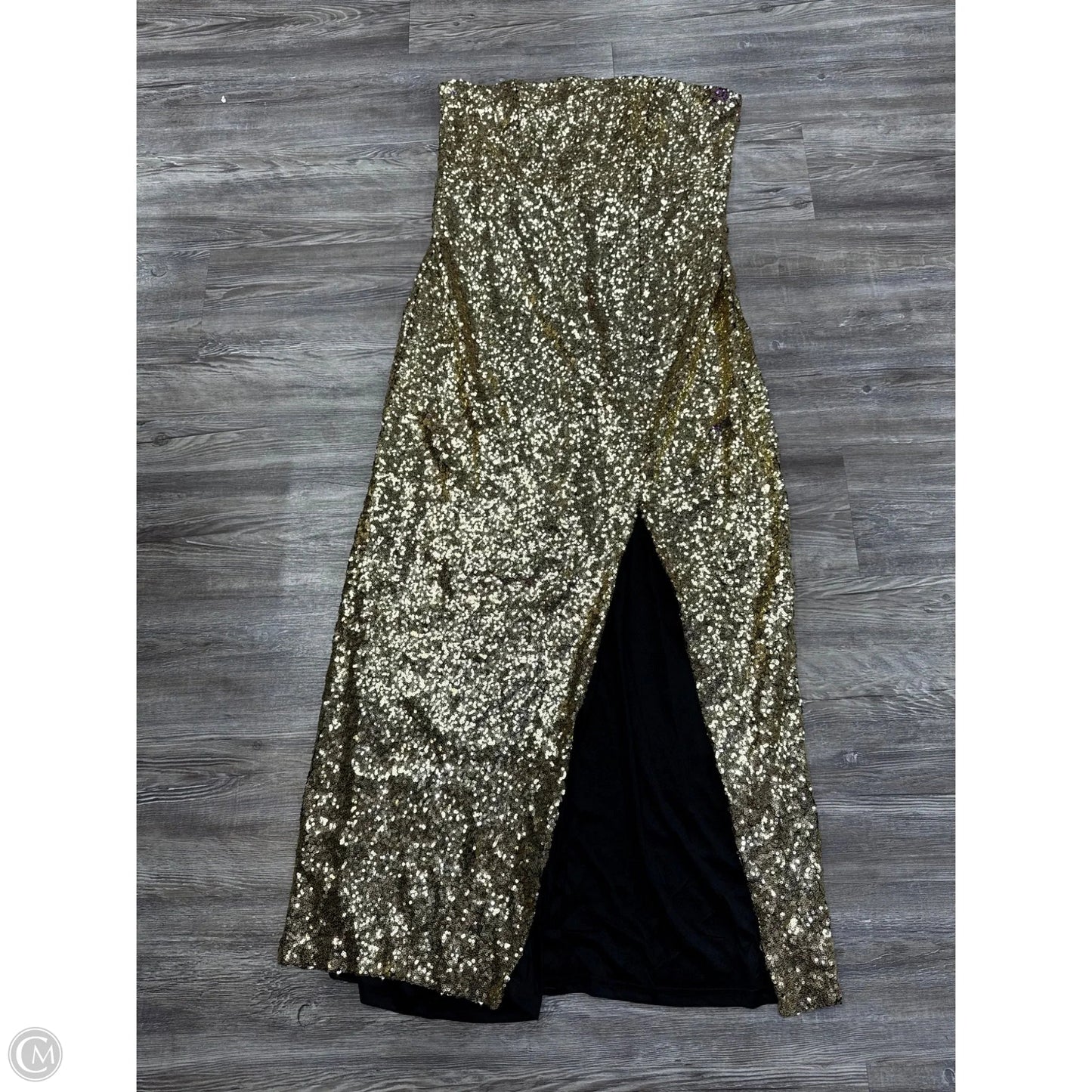 Dress Party Midi By Eloquii In Gold, Size: 16