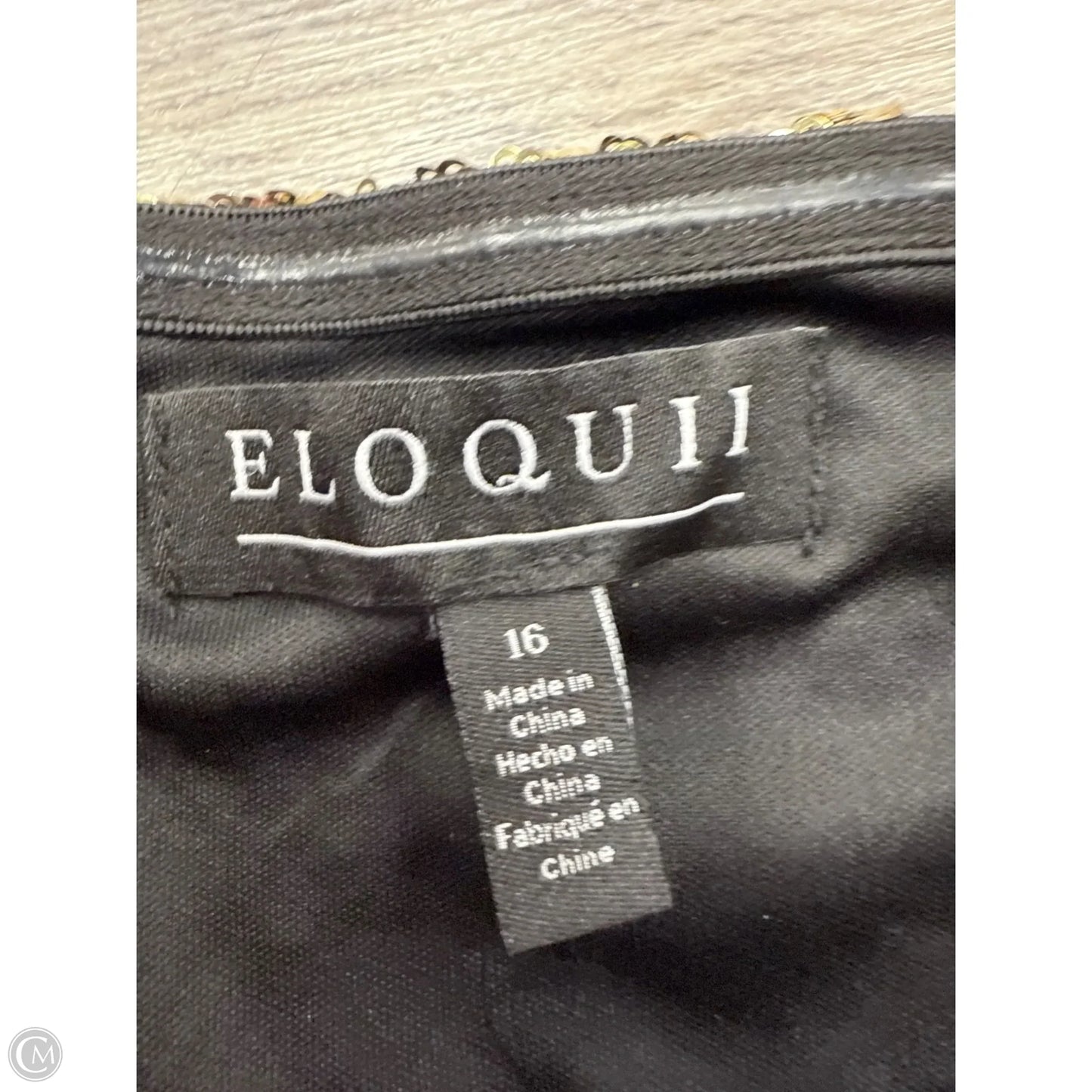 Dress Party Midi By Eloquii In Gold, Size: 16