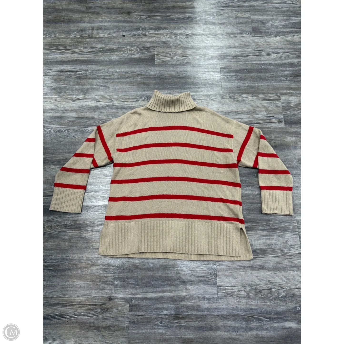 Sweater By Old Navy In Red & Tan, Size: L