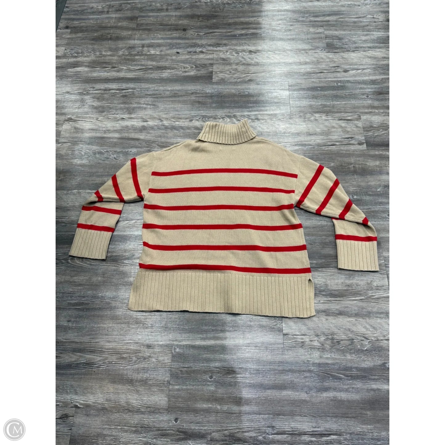 Sweater By Old Navy In Red & Tan, Size: L