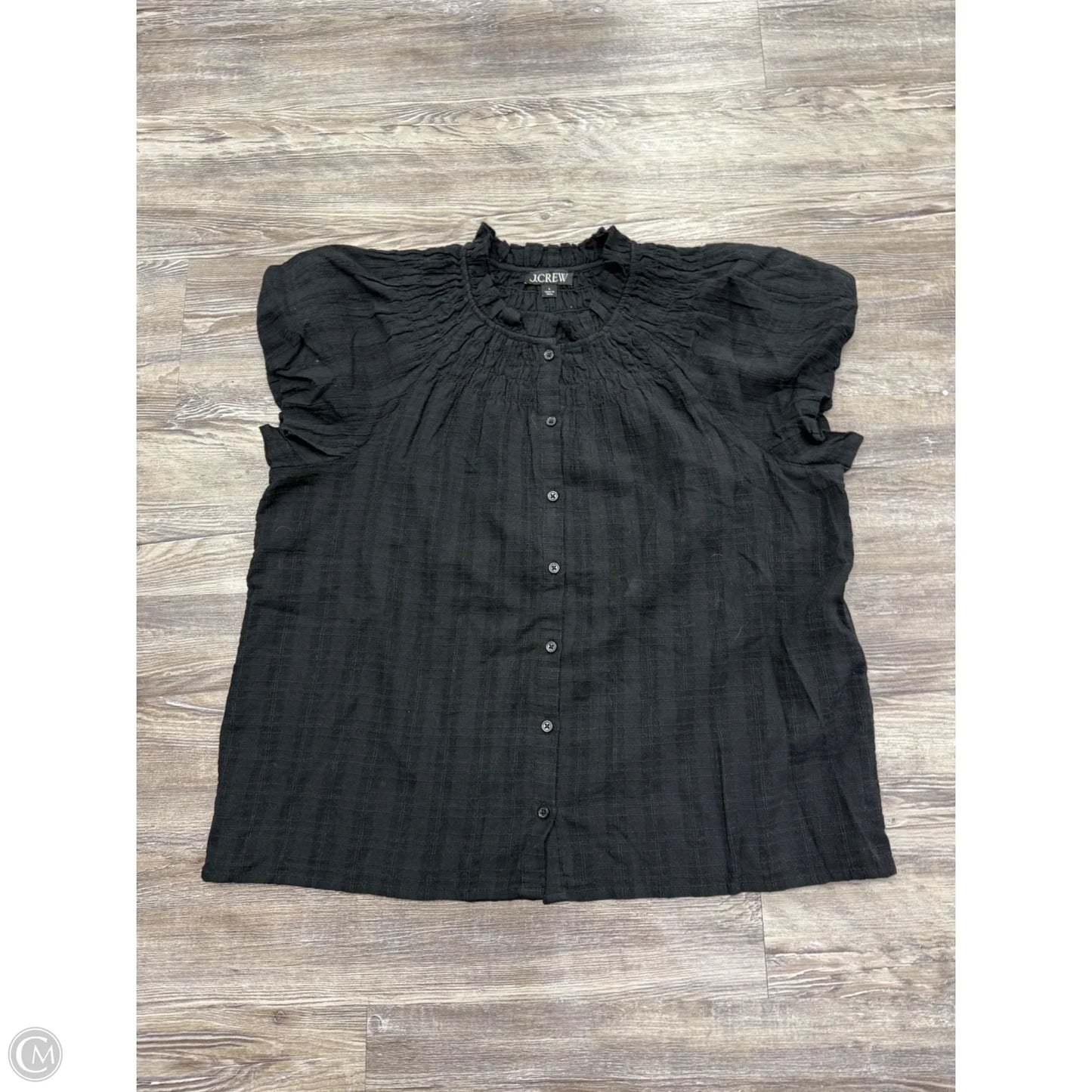 Top Short Sleeve By J. Crew In Black, Size: L