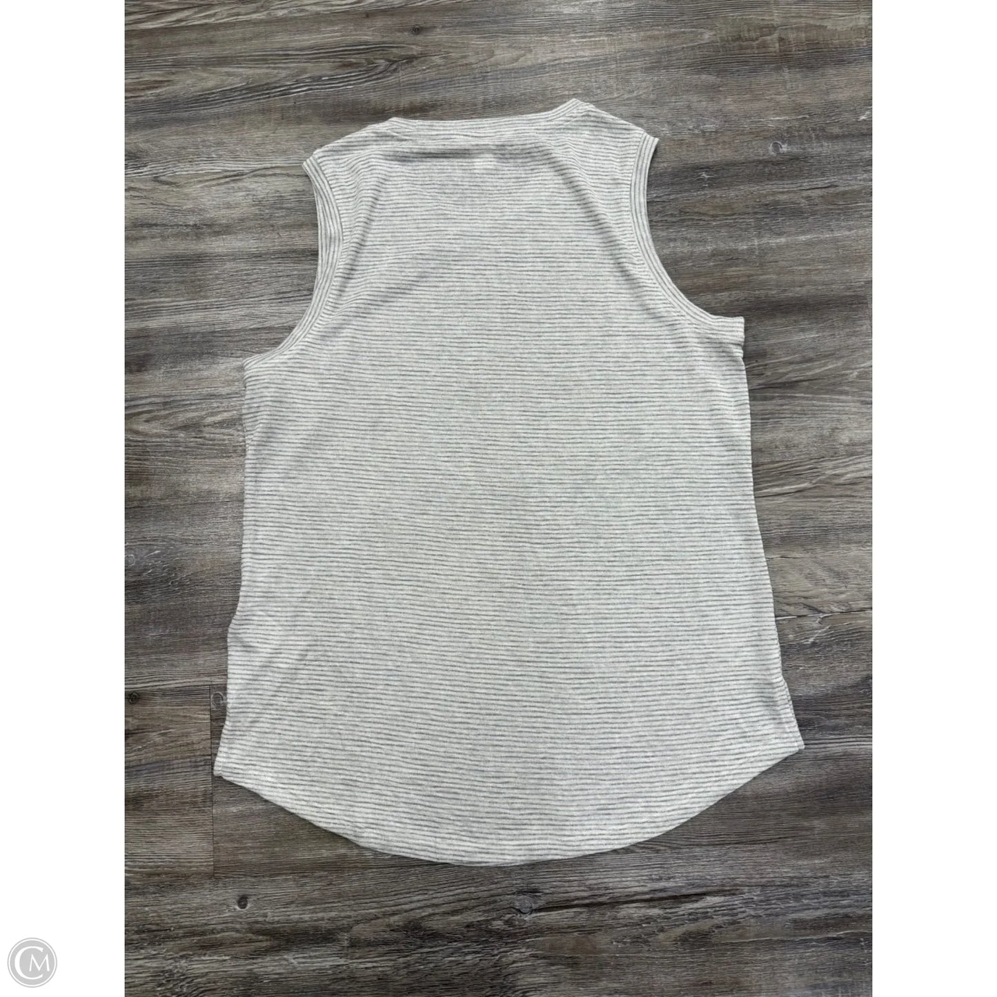 Athletic Tank Top By Athleta In Grey & White, Size: L