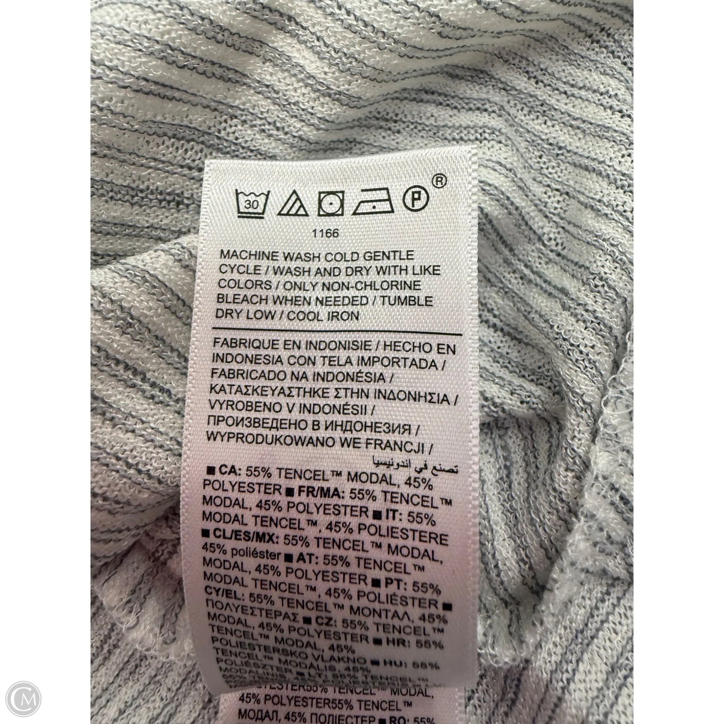 Athletic Tank Top By Athleta In Grey & White, Size: L