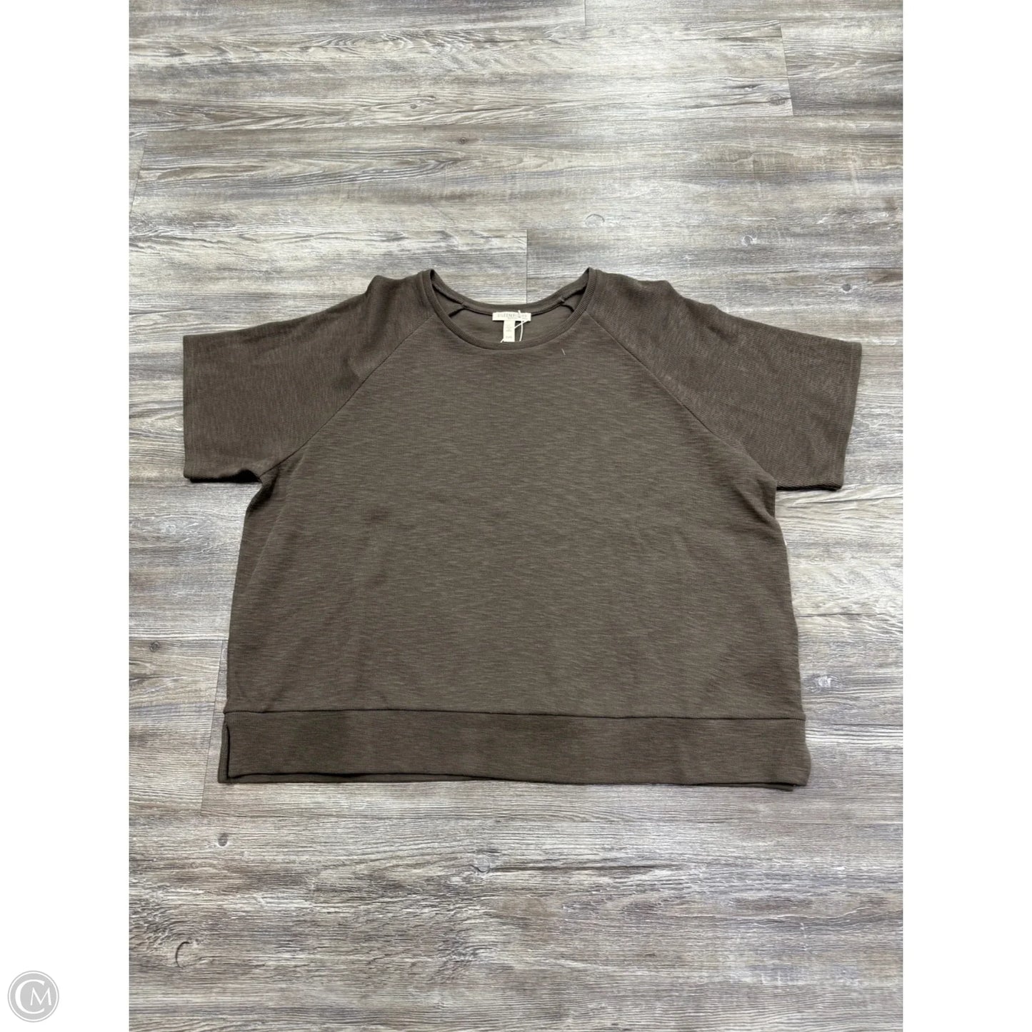 Top Short Sleeve By Eileen Fisher In Taupe, Size: Lp