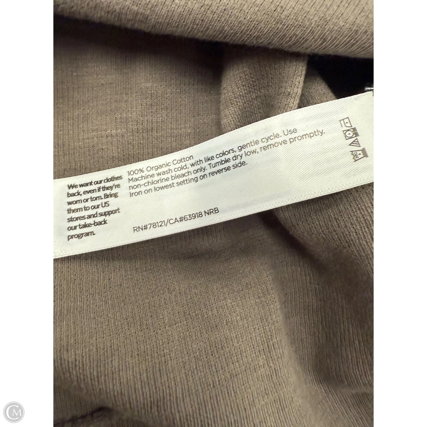 Top Short Sleeve By Eileen Fisher In Taupe, Size: Lp