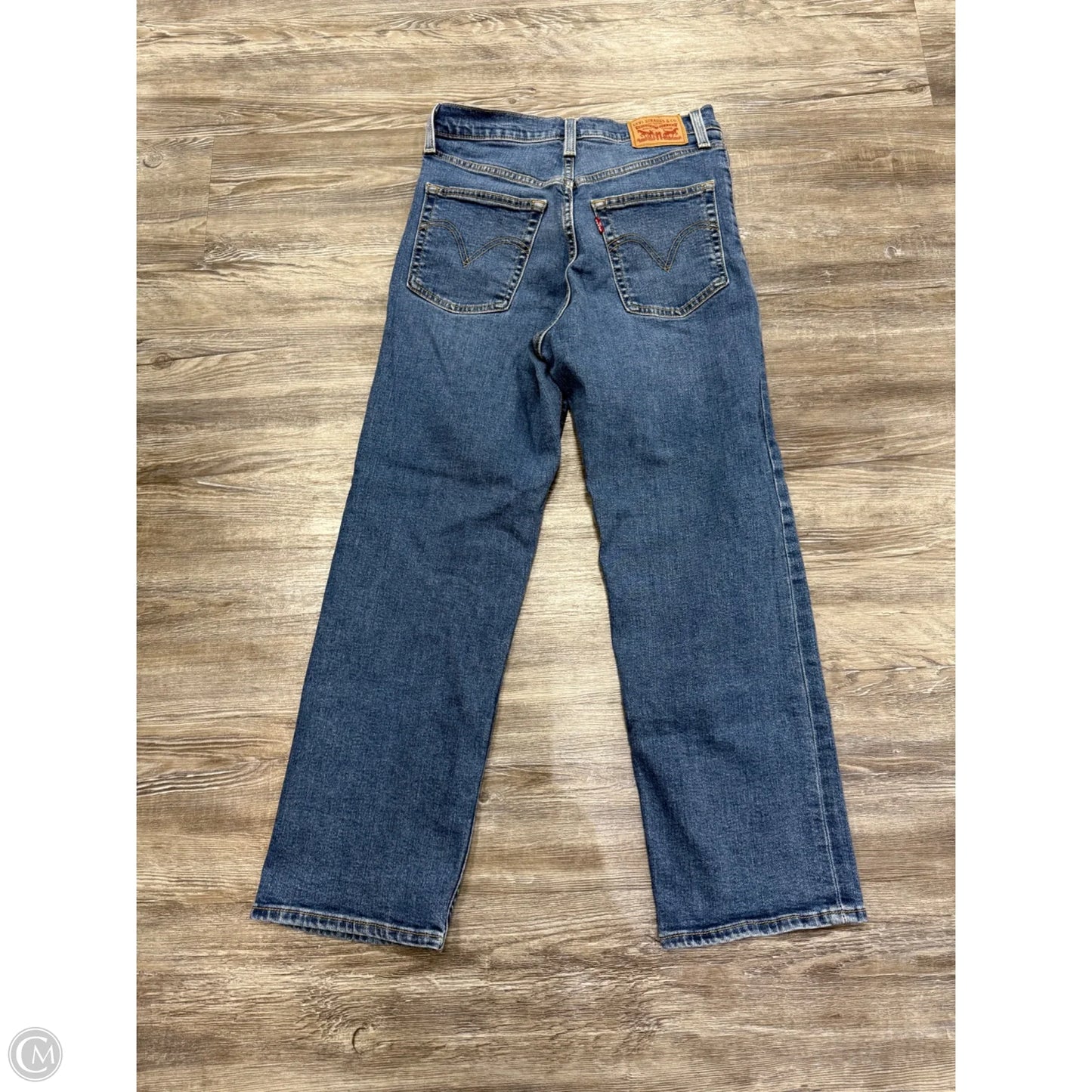 Jeans Straight By Levis In Blue Denim, Size: 8