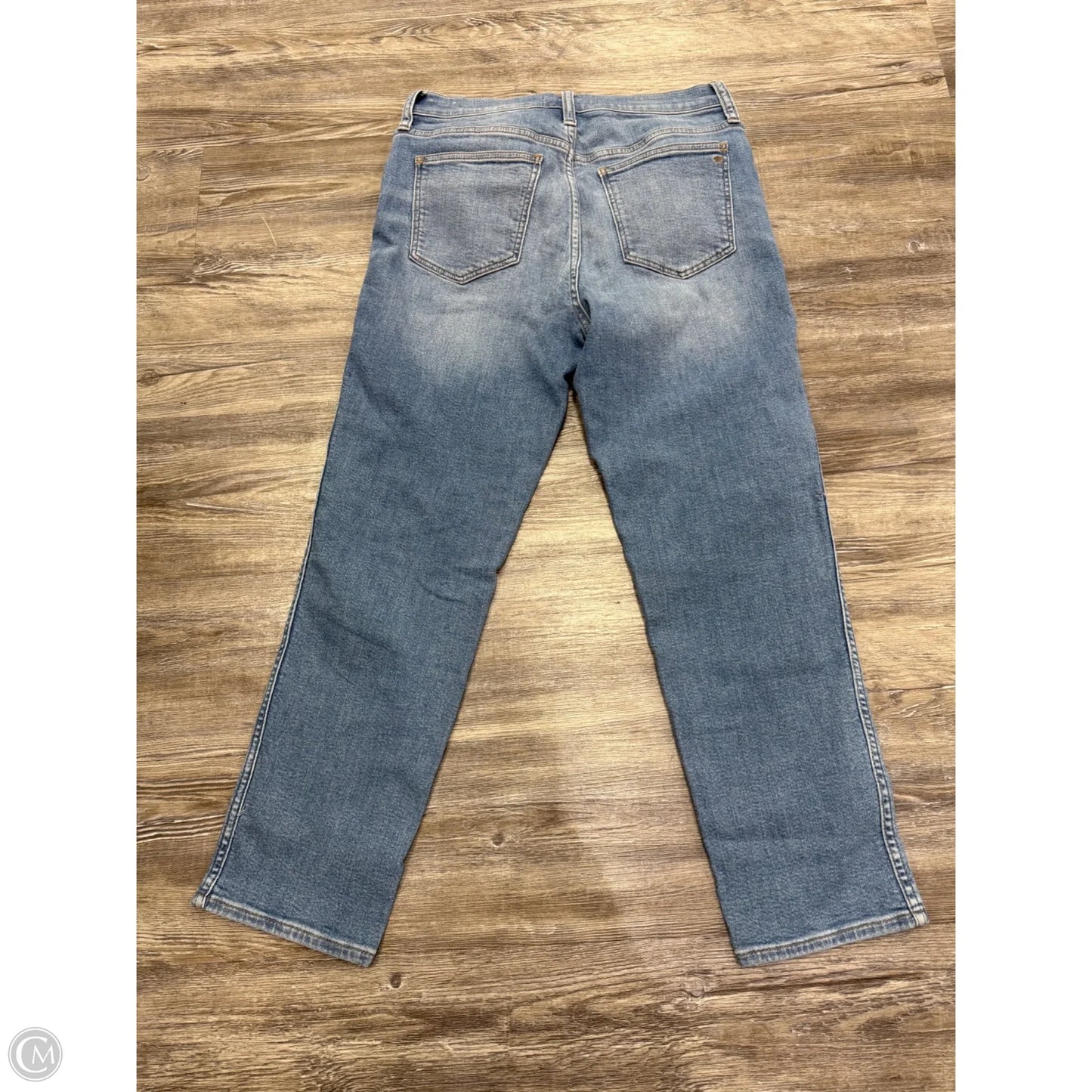 Jeans Straight By Madewell In Blue Denim, Size: 8