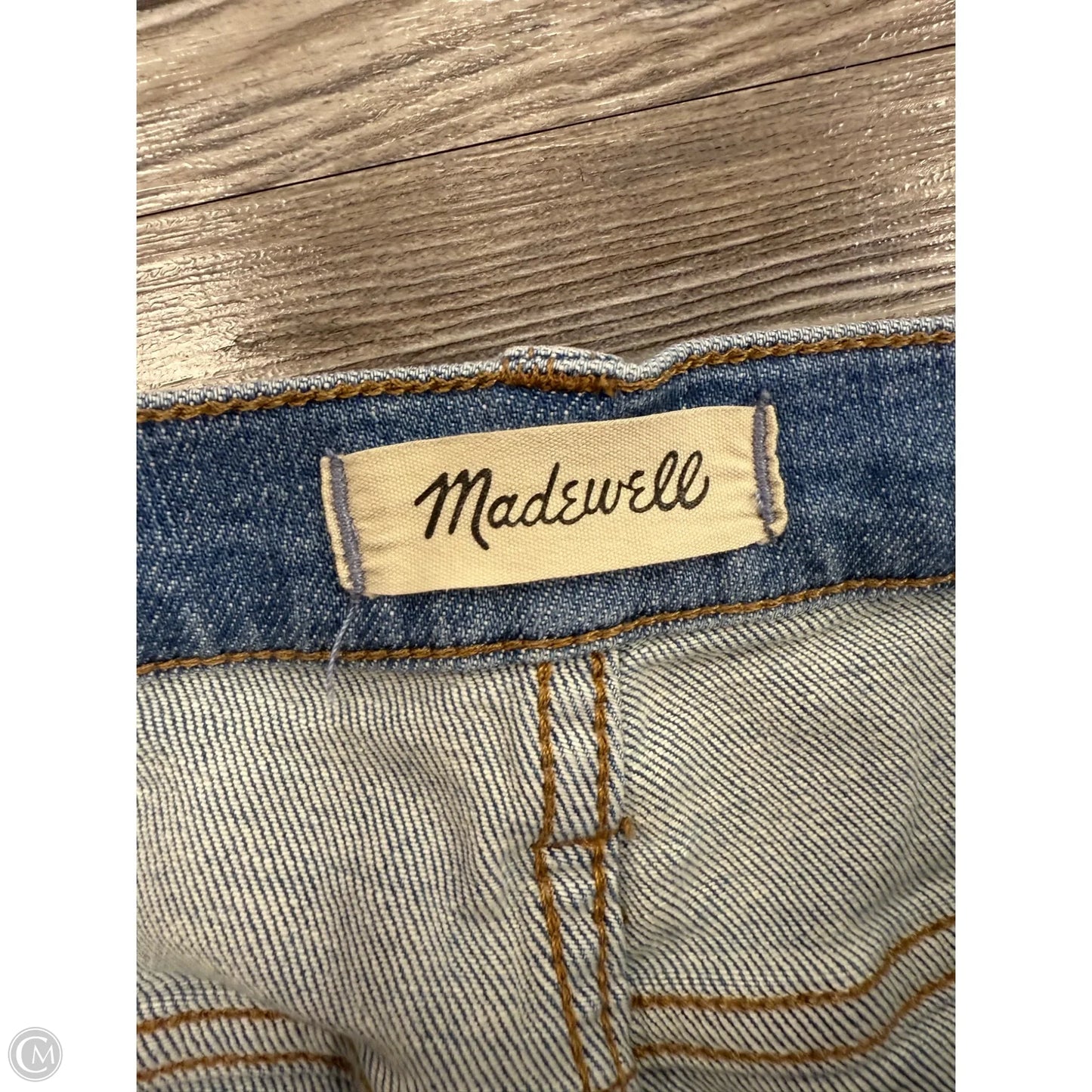 Jeans Straight By Madewell In Blue Denim, Size: 8