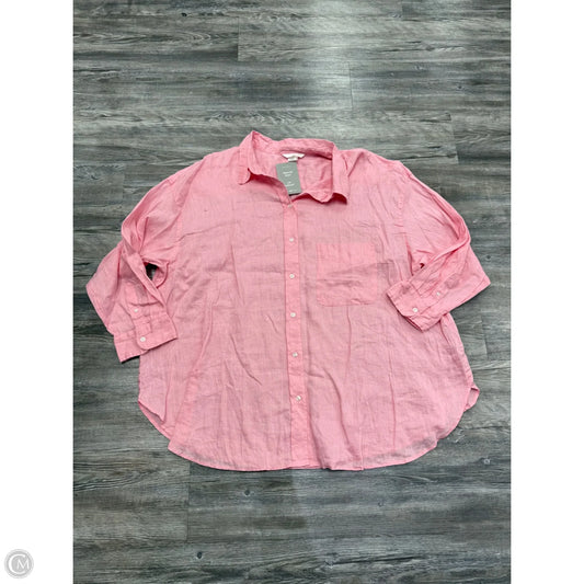 Top Long Sleeve By H&m In Pink, Size: 3x