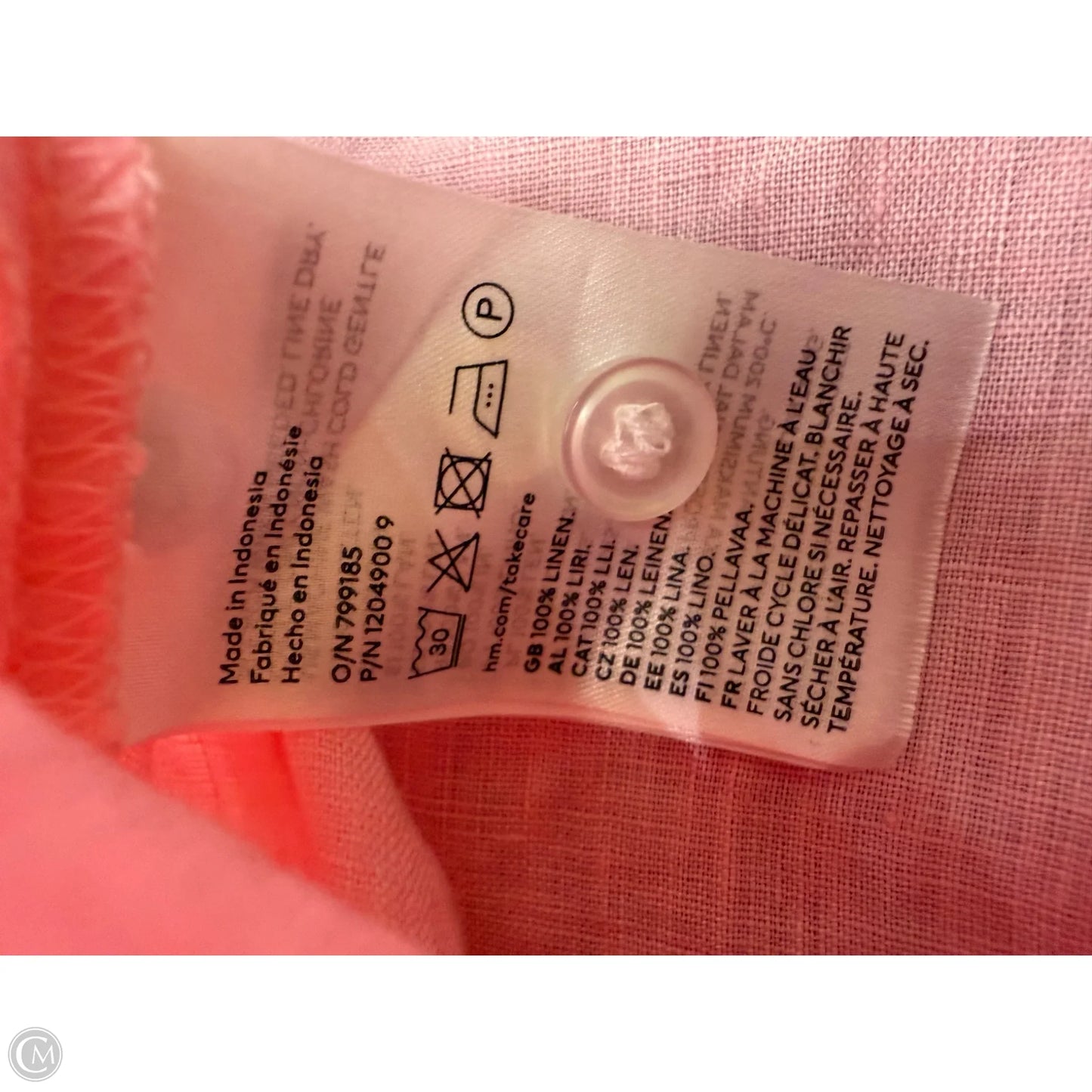 Top Long Sleeve By H&m In Pink, Size: 3x