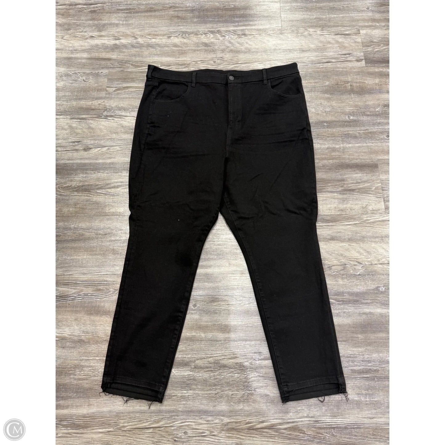 Jeans Skinny By American Eagle In Black Denim, Size: 22