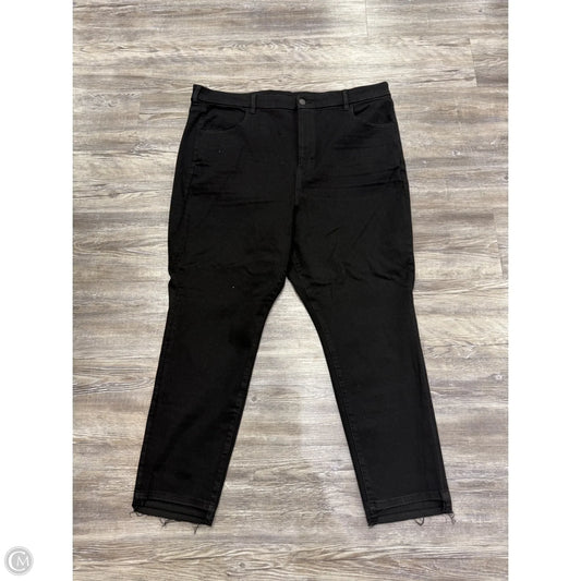 Jeans Skinny By American Eagle In Black Denim, Size: 22