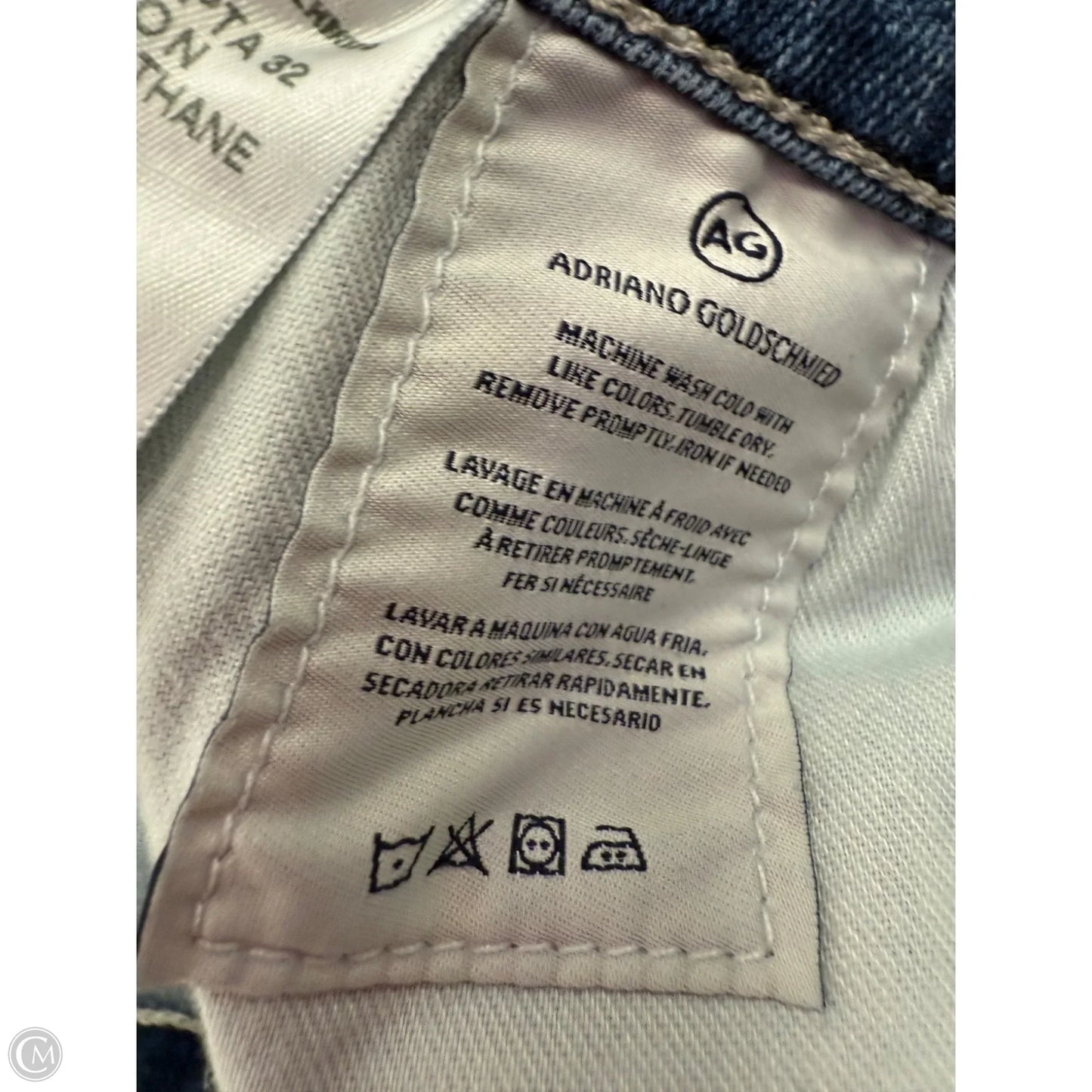 Jeans Boot Cut By Ag Jeans In Blue Denim, Size: 8