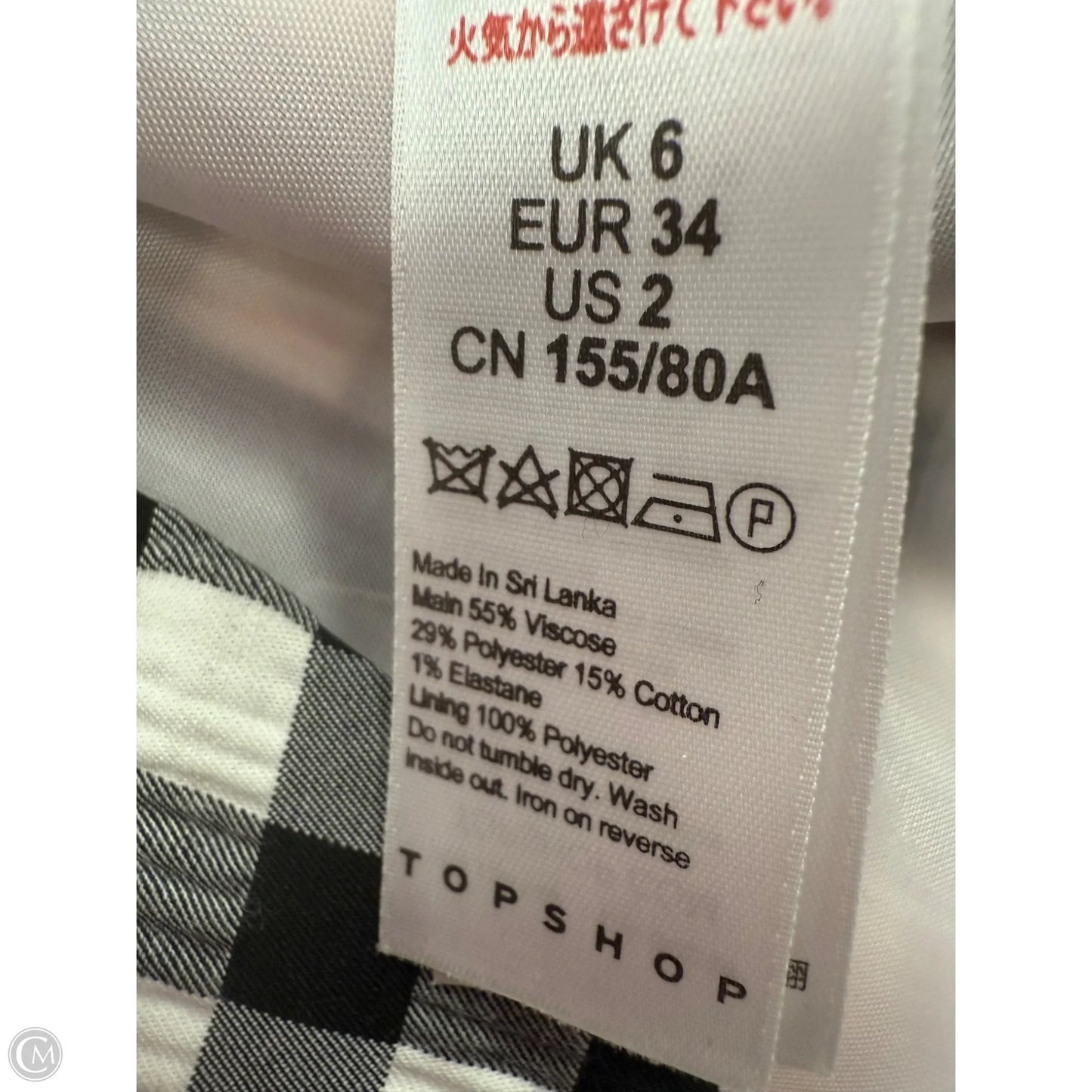 Blazer By Top Shop In Plaid Pattern, Size: Xs