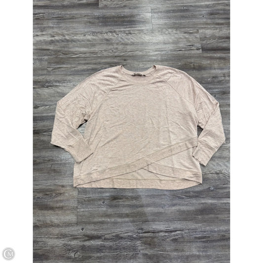 Athletic Top Long Sleeve Crewneck By Athleta In Tan, Size: 2x