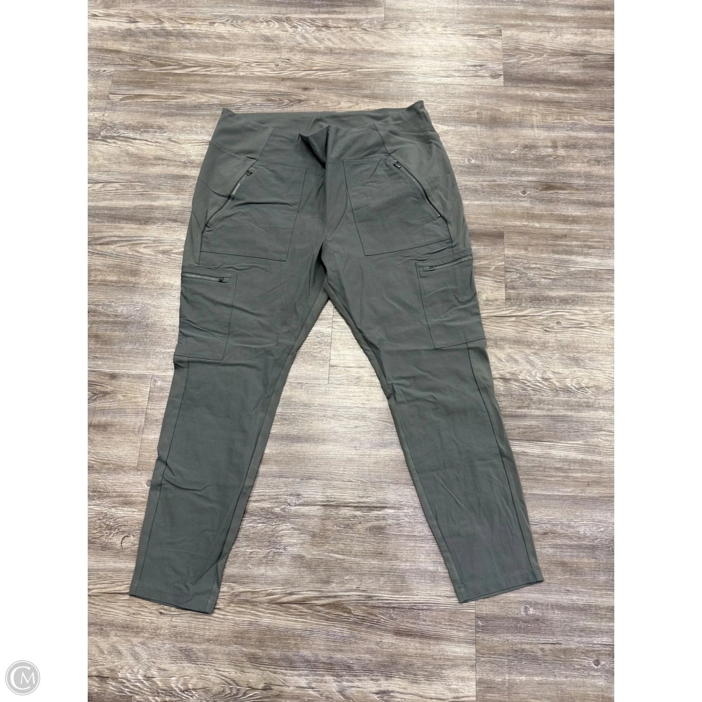 Athletic Pants By Athleta In Green & Grey, Size: 3x