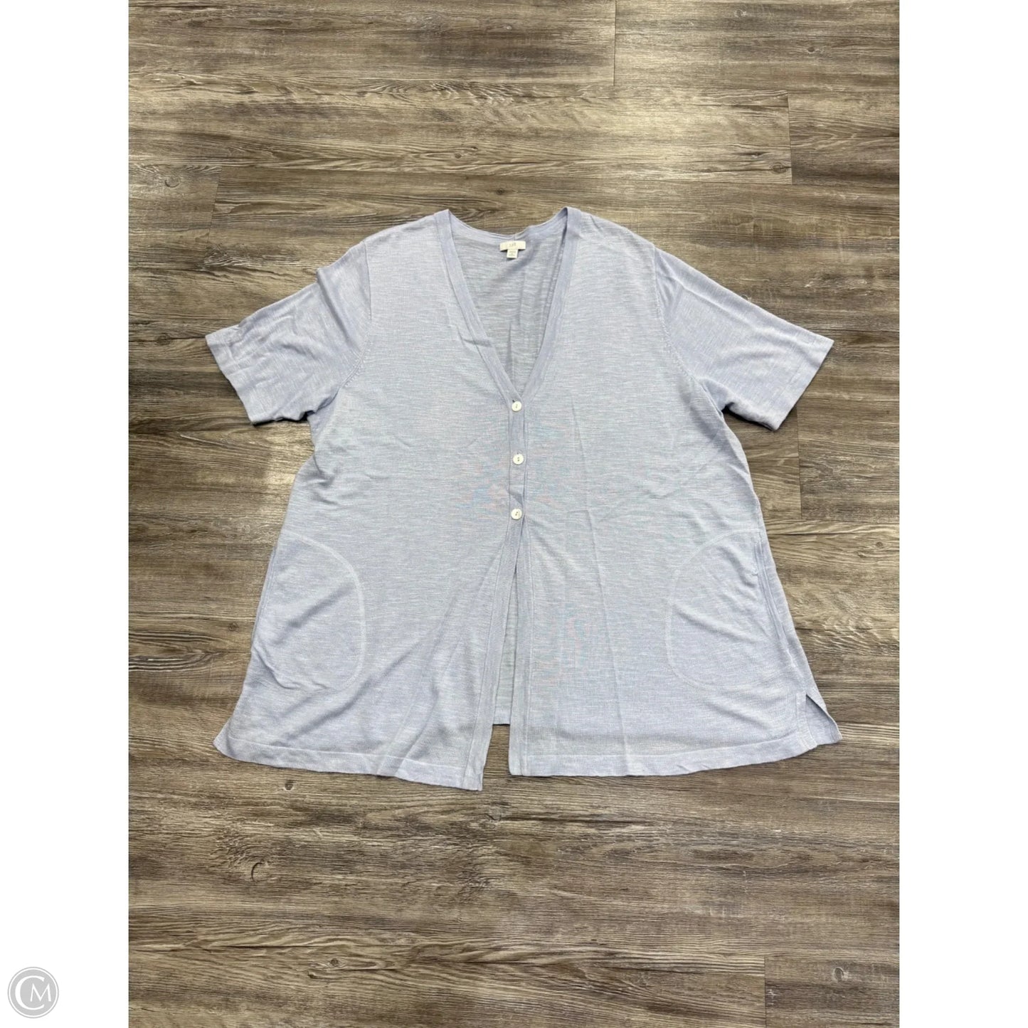 Sweater Cardigan By J. Jill In Blue, Size: 2x