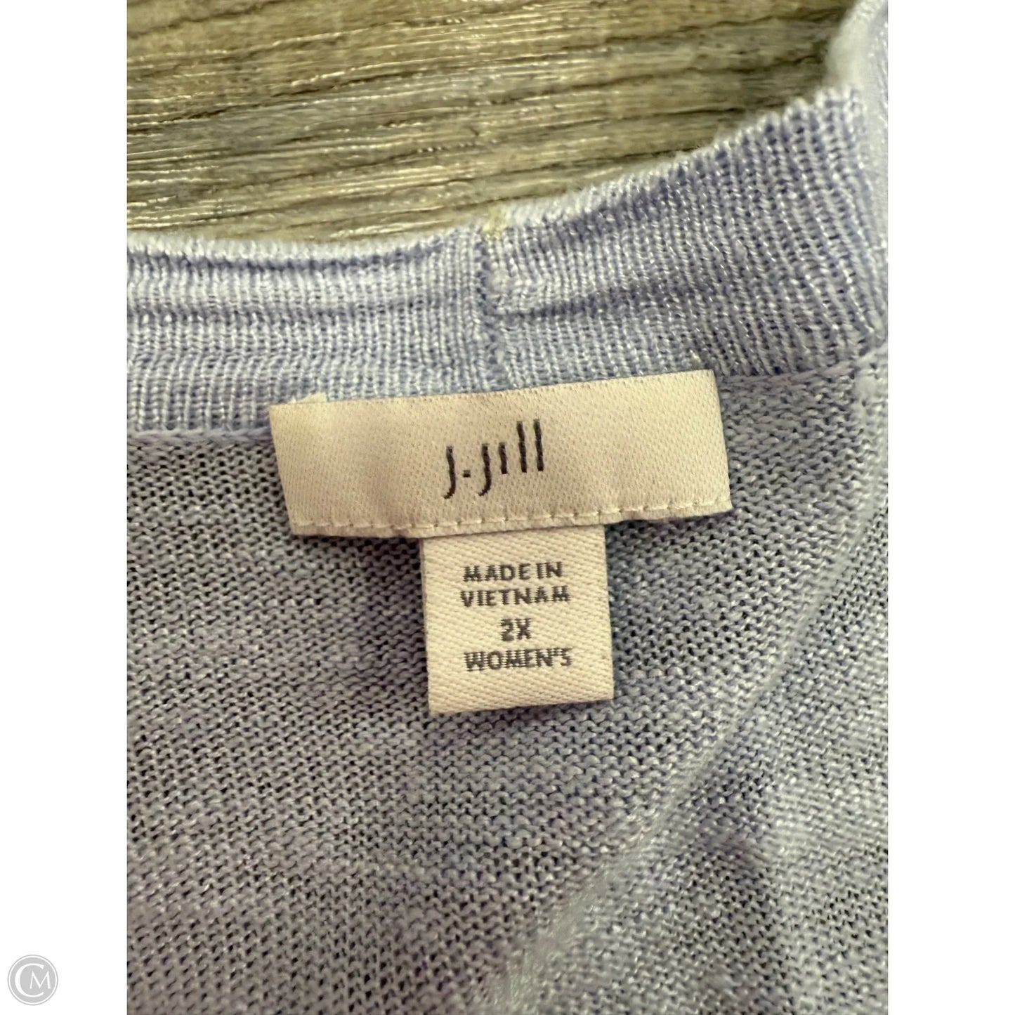 Sweater Cardigan By J. Jill In Blue, Size: 2x