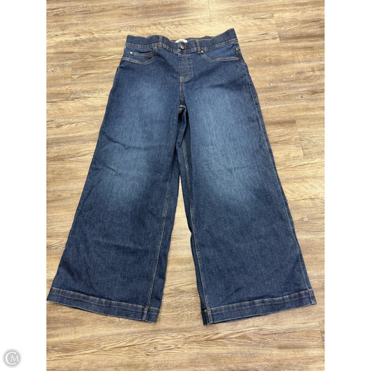 Jeans Wide Leg By Spanx In Blue Denim, Size: 2x
