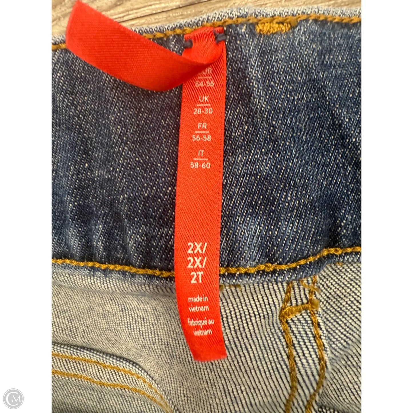 Jeans Flared By Spanx In Blue Denim, Size: 2x