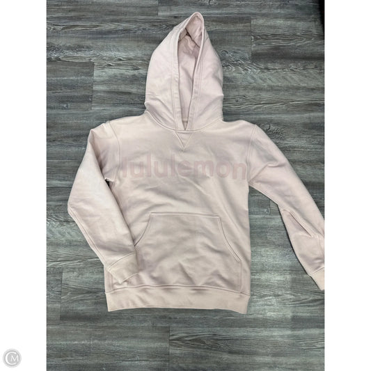 Athletic Sweatshirt Hoodie By Lululemon In Pink, Size: 6
