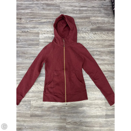 Athletic Sweatshirt Hoodie By Lululemon In Red, Size: 8